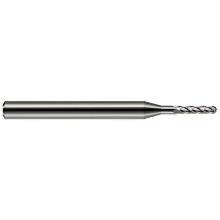 Harvey Tool 5/64 in. Cutter dia. x 0.2340 in. 15/64  x 0.4750 in. Reach Carbide Ball End Mill, 4 Flutes 734778